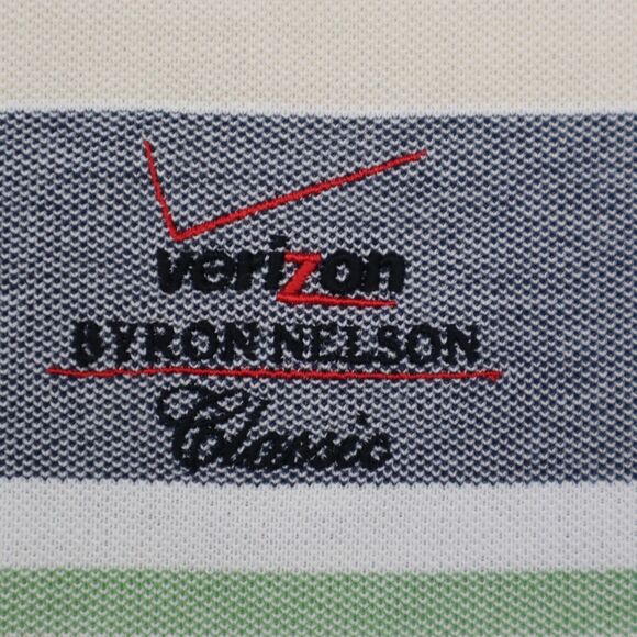 Callaway Shirt Mens L Gray Multicolor Striped Polo Sport Short Sleeve LOGO - Picture 7 of 16